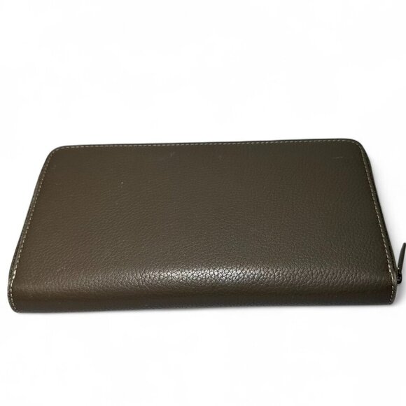 CELINE Leather Zip Around Long Wallet - Brown - Picture 3 of 15